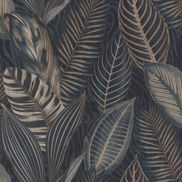 Wallpaper zebra stripes dark blue 751840
