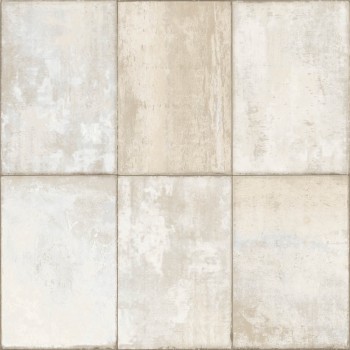 Cream und graue Vinyltapete Industrie Look Materika Rasch Textil 229941