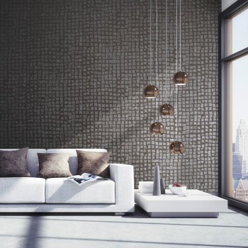 Dark brown non-woven wallpaper foamed plaster look Urban Classics Hohenberger 64866-HTM