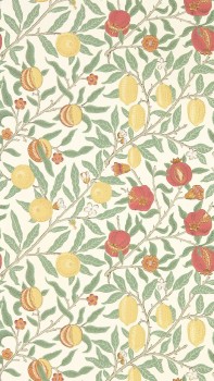 Tapete Granatäpfel und Blüten beige MSIM217087