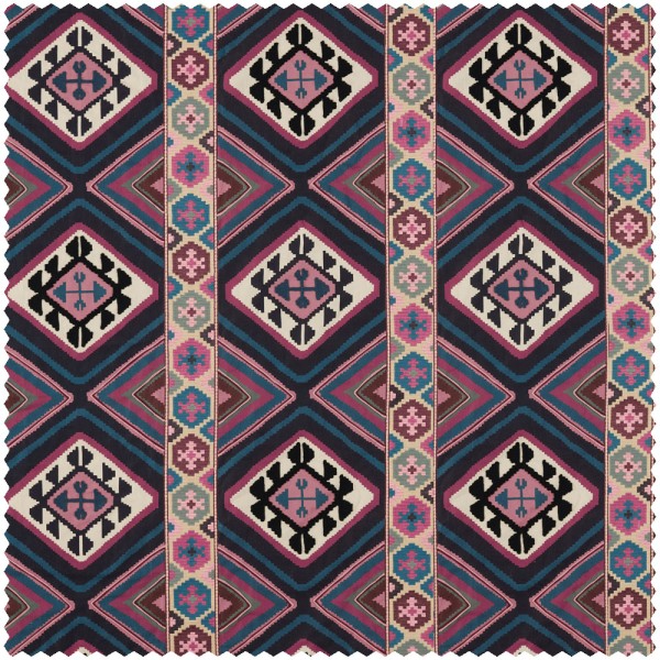 Dekostoff grafische Formen violet MEWF237306