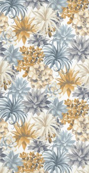 Weiße Vliestapete Blumenarten Casadeco - Botanica Texdecor BOTA85911389