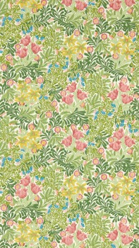 wallpaper large and small flowers green MEWW217205