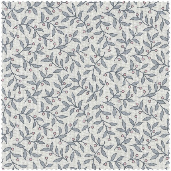 leaf pattern gray decorative fabric Petite Fleur 5 Rasch Textil 871639