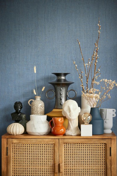 Tupfer Vliestapete blau Museum Eijffinger 307352