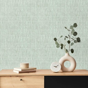Blau grüne Tapete PVC-frei Feel Hohenberger 65025-HTM
