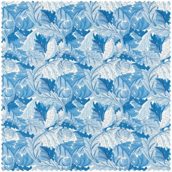 Dekostoff wellenförmiges Blattmuster blau MSIM226897