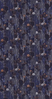Stachelpflanze Indigo Vliestapete Casadeco - Botanica Texdecor BOTA85925236