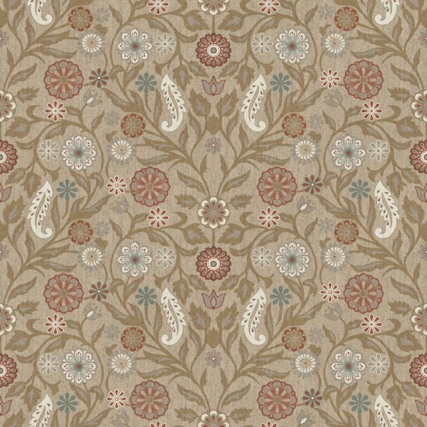 Blumen Filigranmuster braun Kalina 019110