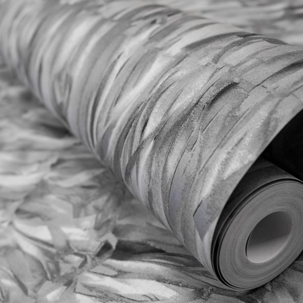 fringed look dark gray non-woven wallpaper Salt Hohenberger 65317-HTM