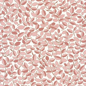 Zweige und kleine Blätter Dunkles altrosa Tapete Caselio - Dream Garden DGN102294045