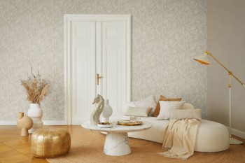 Vliestapete Laubzweige beige 561203
