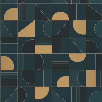 Schimernde Linien Tapete dunkelblau Caselio - Labyrinth Texdecor LBY102106055