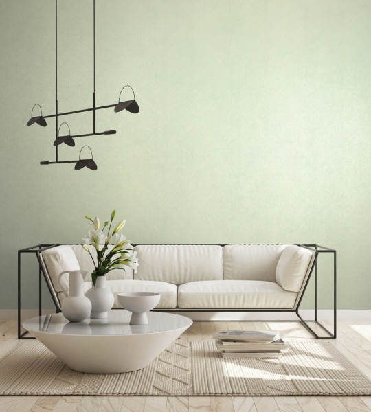 Shimmering net pattern non-woven wallpaper sage green Slow Living Hohenberger 64642-HTM