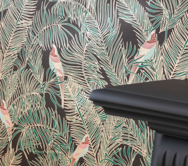 pattern black and gold wallpaper Caselio - Dream Garden DGN102257280