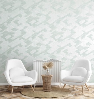 Filigrane Linien Mintgrün Vliestapete Slow Living Hohenberger 64679-HTM