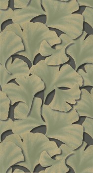 Schimmernde Ginkgo Blätter Tapete grün Casadeco - Ginkgo Texdecor GINK86247318