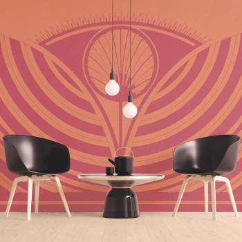 Wandbild mit Blume in poppigen Farben orange 18044-HTM GMM Hohenberger