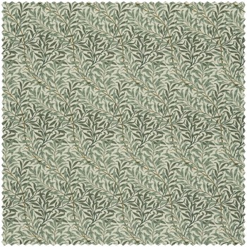 Dekostoff gebogene Weidenzweige und Blätter creme DCMF226722