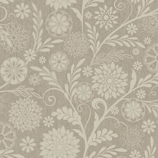 Blumenranken grau Muster Kalina 019119