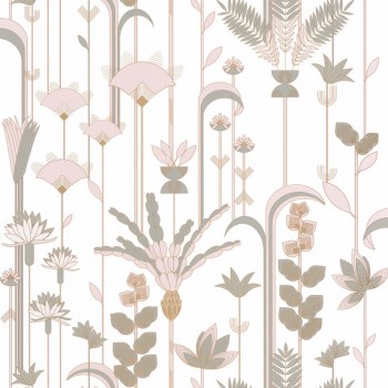 Shimmering details non-woven wallpaper white Caselio - Labyrinth Texdecor LBY102097028