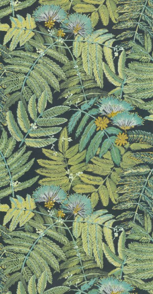 Florales Muster Vliestapete grün Casadeco - Botanica Texdecor BOTA85897247