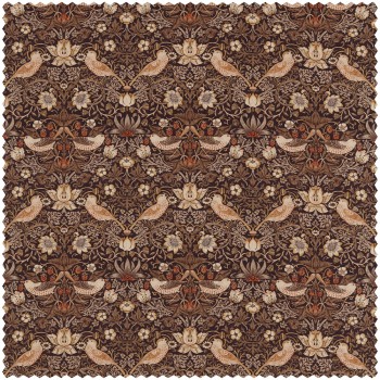 Dekostoff stilisierte Blumen und Blätter schwarz DCMF226701
