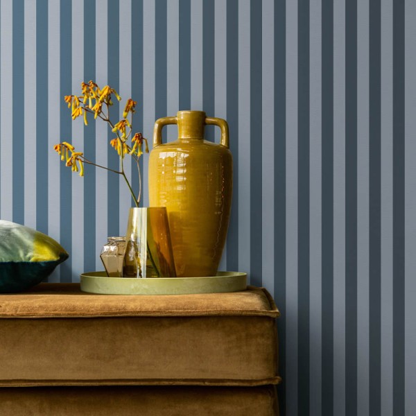 Tapete Streifenmuster gestreift blau 288475