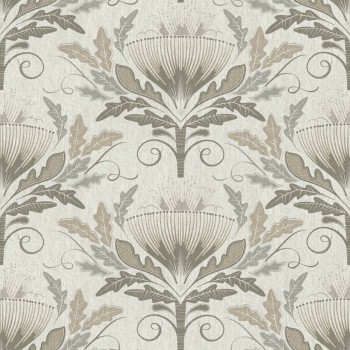 Blattmuster Eiche cream Kalina 019105