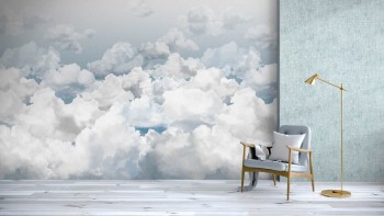 Light blue non-woven wallpaper monochrome Crafted Hohenberger 64989