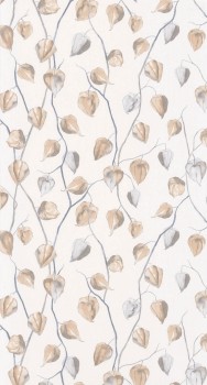 Äste und Beeren creme beige Vliestapete Casadeco - Ginkgo Texdecor GINK86211202
