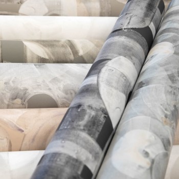 Preview: Painted circles dark gray non-woven wallpaper Salt Hohenberger 65324-HTM Preview: Painted circles dark gray non-woven wallpaper Salt Hohenberger 65324-HTM