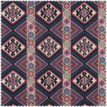 Dekostoff grafische Formen violet MEWF237306