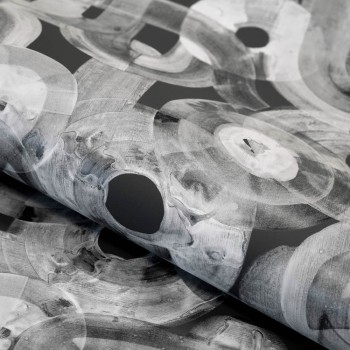 Preview: Painted circles dark gray non-woven wallpaper Salt Hohenberger 65324-HTM Preview: Painted circles dark gray non-woven wallpaper Salt Hohenberger 65324-HTM