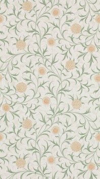 Tapete emporsteigende Blumenranken creme DCMW216831