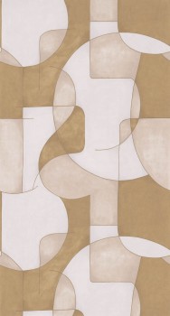 Halbkreise und Rechtecke Sanft rosa cream braun Vliestapete Gallery GLRY86091302