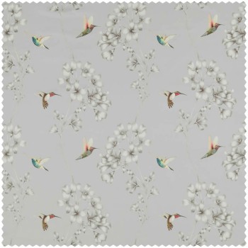 Blumenranken und Blätter grau Dekostoff Sanderson Harlequin - Colour 1 HTEF120981
