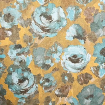 Blumenmuster Gold Vliestapete Julie Feels Home Hohenberger 26905-HTM