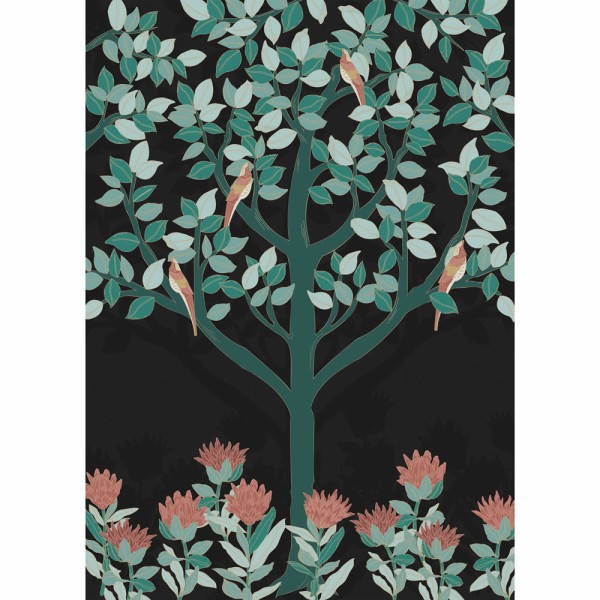 Dunkelgrünes Wandbild Baum Caselio - Dream Garden DGN102367198