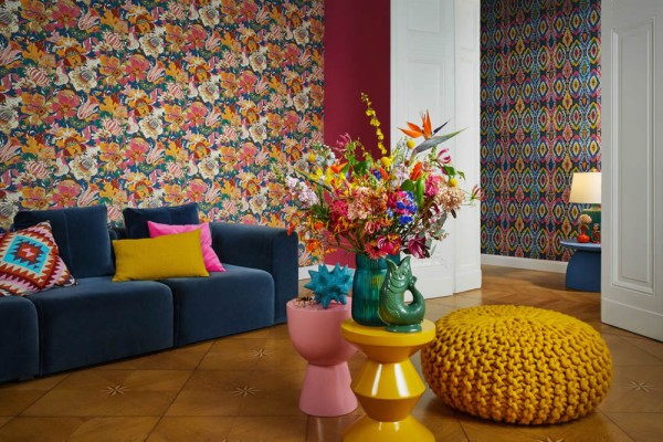 Vliestapete Blumen bunt 560459