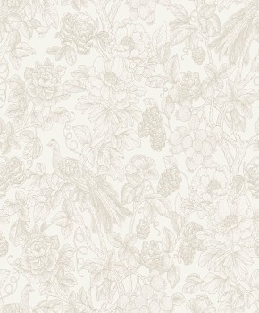 Blumenmuster Tapete weiß Delicacy 85361274