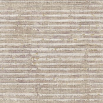 Cream und erdfarbene Vinyltapete Landhaus Materika Rasch Textil 229984