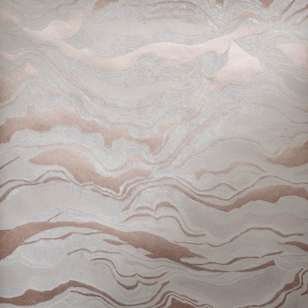Rosegold graue Vliestapete Wellen Slow Living Hohenberger 30025-HTM