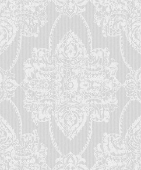 Mustertapete hell grau Vlies Dalia 101406