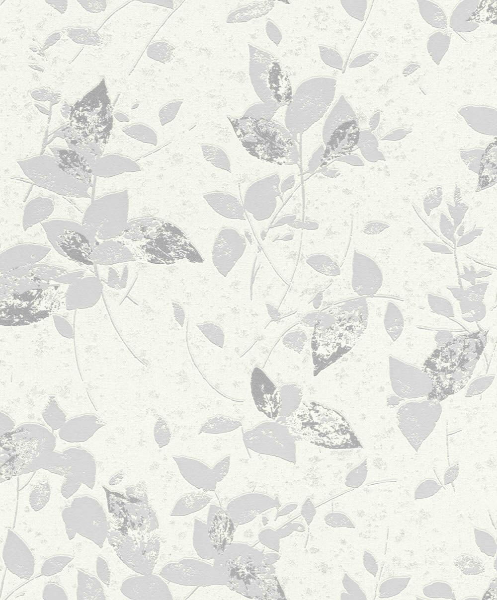Blumen Tapete Glitzer Grau Weiss Wohnzimmer Uptown Rasch