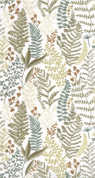 Blätter und Blüten Tapete weiß Caselio - La Foret Texdecor FRT102927019