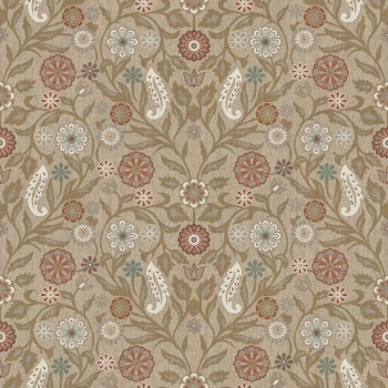 Blumen Filigranmuster braun Kalina 019110