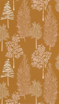 Laubbäume Tapete ocker Caselio - La Foret Texdecor FRT102952237