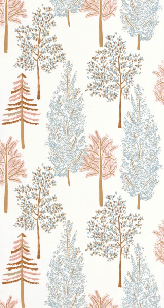 Bunte Blätter Tapete weiß Caselio - La Foret Texdecor FRT102956023