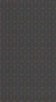 Grafische Kreise Tapete schwarz Casadeco - 1930 Texdecor MNCT85699509